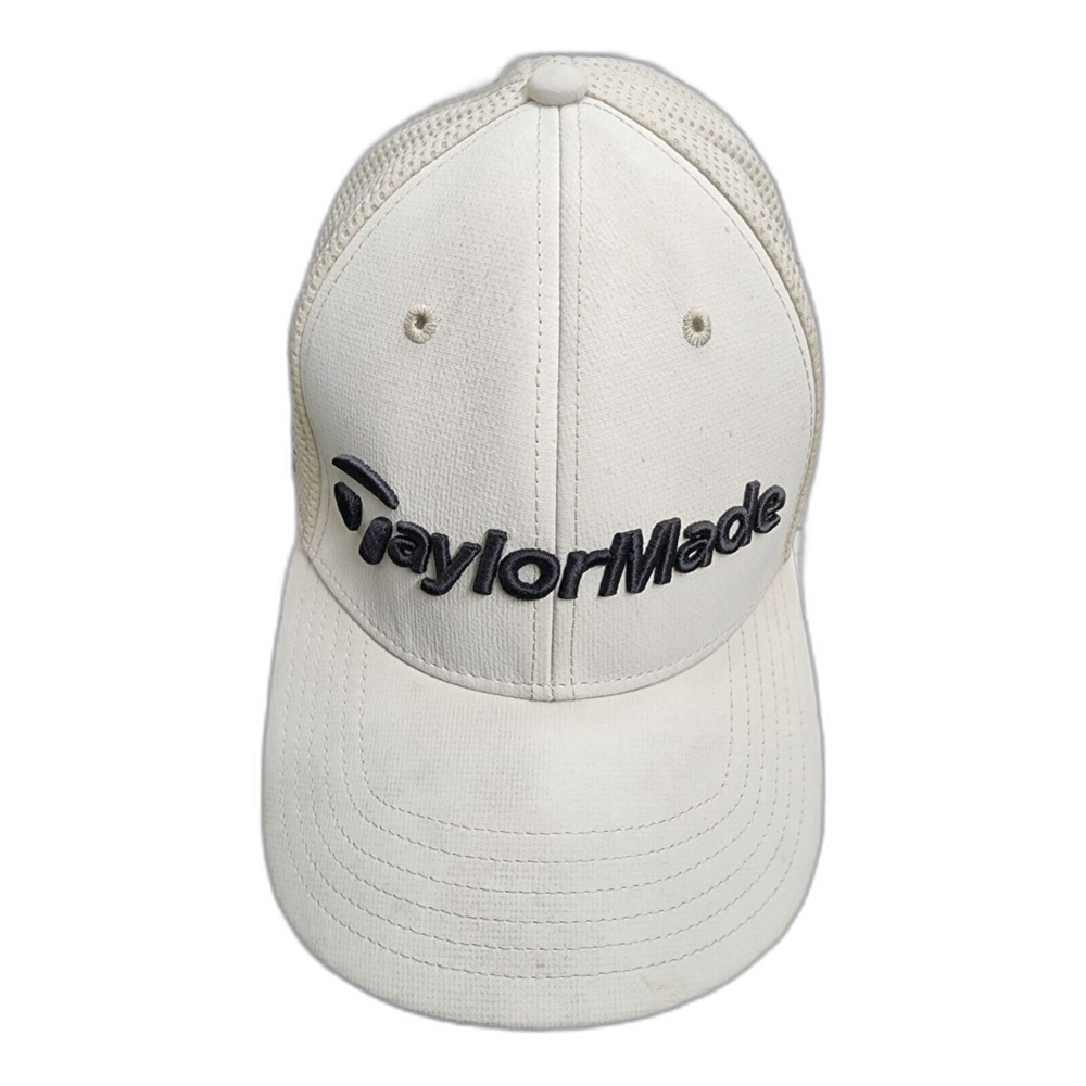 Taylormade R1 RBZ Men's Golf Hat Size L/XL Fitted Beige Stretch